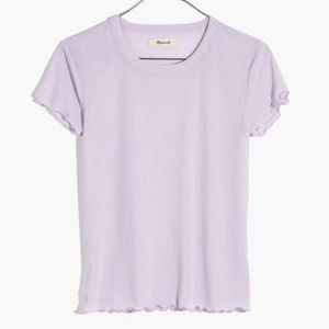 Madewell Purple Lettuce Hem Tee